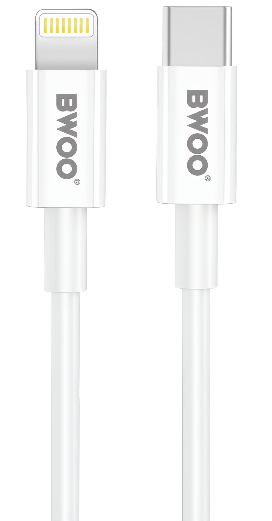 Caricabatterie da Rete con Cavo Lightning BWOO CDA159, 20W, 3A, 1 x USB-C, Bianco