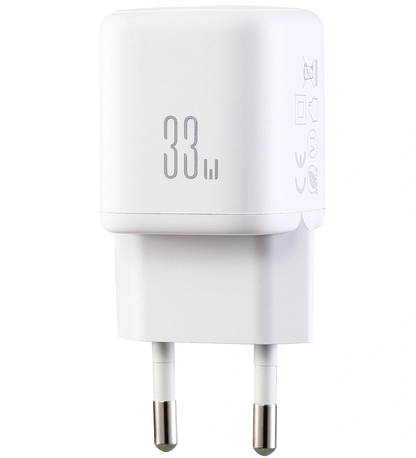 Caricatore da Rete con Cavo USB-C Joyroom JR-TG7, 33W, 3A, 1 x USB-A - 1 x USB-C, Bianco