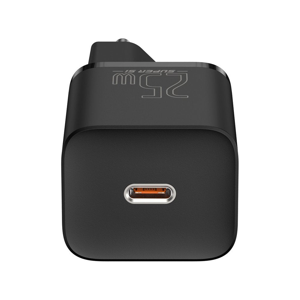 Caricabatterie di rete Baseus Super Si USB-C con cavo USB-C, 25W, 3A, 1 x USB-C, nero TZCCCSUP-L01 