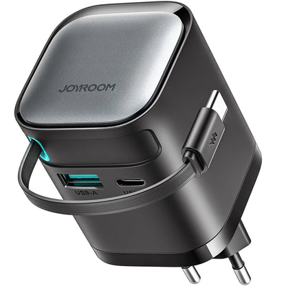 Joyroom JR-TCL02 Caricatore di rete con cavo USB-C JR-TCL02, 65W, 3A, 1 x USB-A - 1 x USB-C, nero 