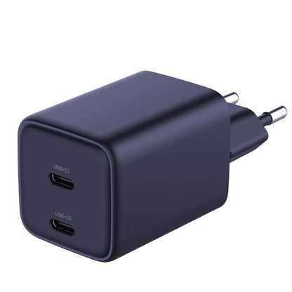 Caricabatterie di rete 3MK HyperCharger con cavo USB-C, 45W, 3A, 2 x USB-C, nero 