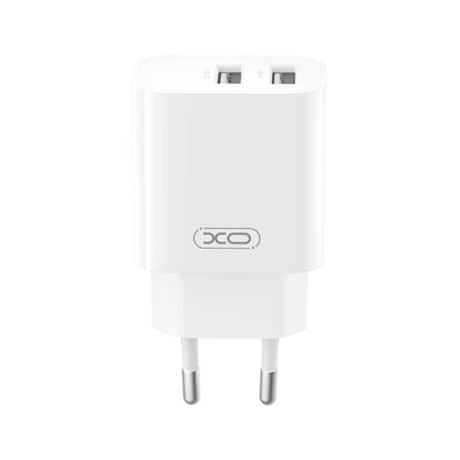 Caricatore da rete con cavo Lightning XO Design CE55, 12 W, 2,4 A, 2 x USB-A, bianco