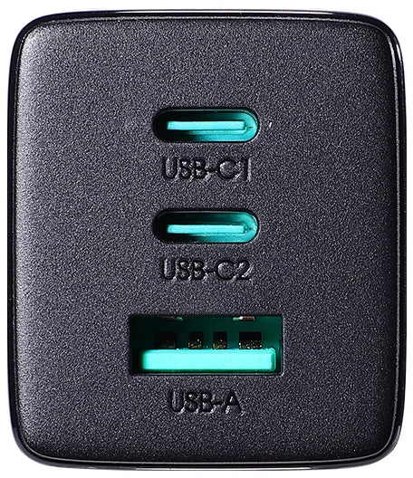 Caricabatterie Rete Con Cavo USB-C Joyroom TCG01, 65W, 3.25A, 1 x USB-A - 2 x USB-C, Nero