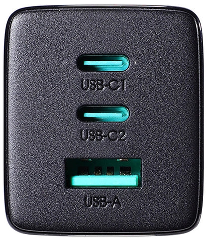 Caricabatterie Rete Con Cavo USB-C Joyroom TCG01, 65W, 3.25A, 1 x USB-A - 2 x USB-C, Nero