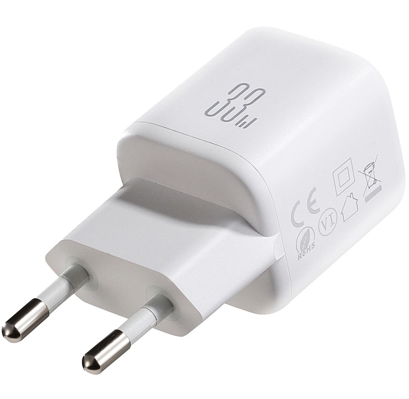 Caricabatterie Rete con Cavo Lightning Joyroom JR-TG7, 33W, 3A, 1 x USB-A - 1 x USB-C, Bianco
