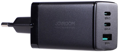 Caricabatterie Rete Con Cavo USB-C Joyroom TCG01, 65W, 3.25A, 1 x USB-A - 2 x USB-C, Nero