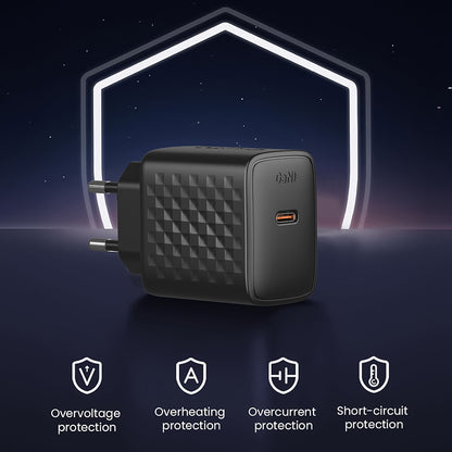 Caricabatterie da rete con cavo Lightning Lito LC13L, 20W, 3A, 1 x USB-C, Nero