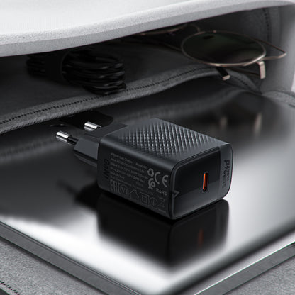 Caricabatterie da rete con cavo USB-C Acefast A82, 20W, 3A, 1 x USB-C, Nero