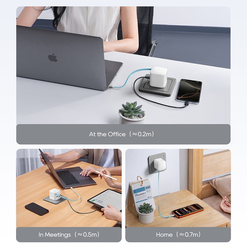 Caricatore da rete con cavo USB-C Cuktech, 67W, 3,25A, 1 x USB-A - 1 x USB-C, Bianco CUKA653WEUWT