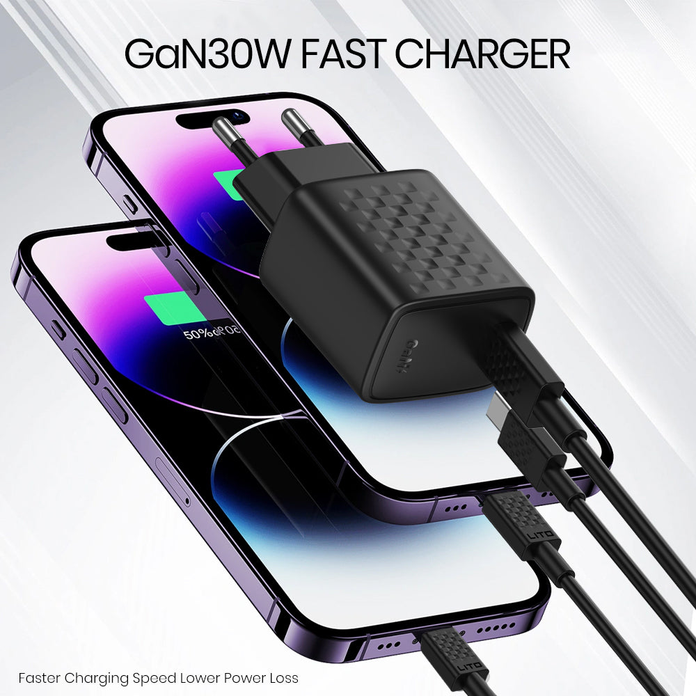 Caricabatterie Retea Lito LC17, 30W, 3A, 1 x USB-C, Nero