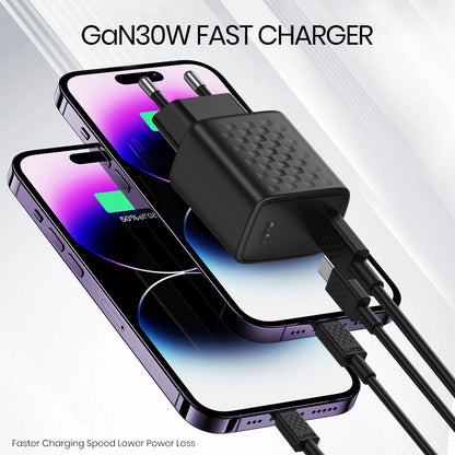 Caricabatterie Retea Lito LC17, 30W, 3A, 1 x USB-C, Nero