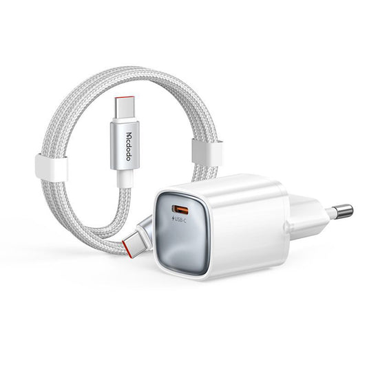 Caricatore da Rete con Cavo USB-C Mcdodo Nano CH-4432, 45W, 3A, 1 x USB-C, Bianco