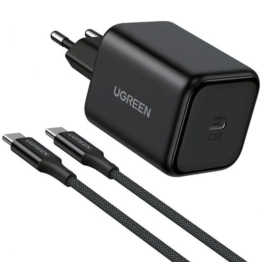Caricatore da rete con cavo USB-C UGREEN X524 (65054), 45W, 3A, 1 x USB-C, Nero