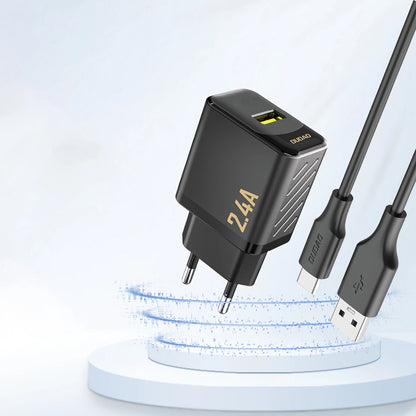 Caricatore da rete Dudao A23, 12W, 2.4A, 1 x USB-A, Nero