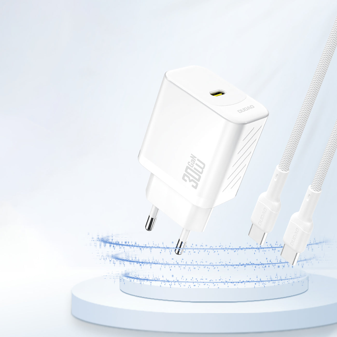 Caricabatterie Rete Dudao A27P, 30W, 3A, 1 x USB-C, Bianco