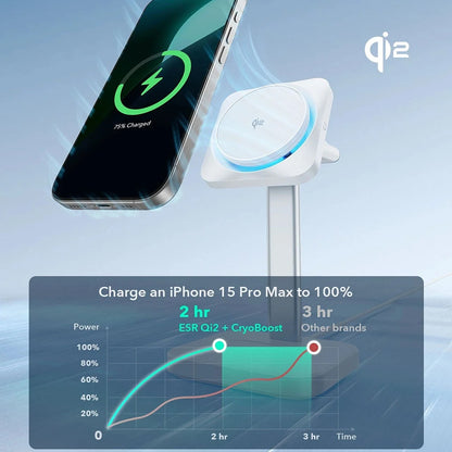 Caricabatterie Wireless Rete ESR CryoBoost 3in1, 25W, 1.67A, Nero