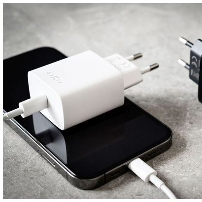 Caricabatterie Retea Fixed, 20W, 3A, 1 x USB-C, Bianco