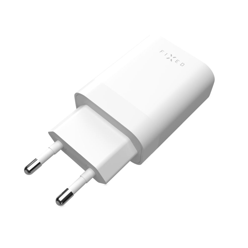 Caricabatterie Retea Fixed, 35W, 3A, 2 x USB-C, Bianco