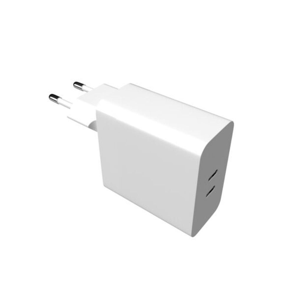 Caricabatterie Retea Fixed, 65W, 3.25A, 2 x USB-C, Bianco