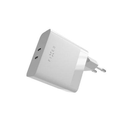 Caricabatterie Retea Fixed, 65W, 3.25A, 2 x USB-C, Bianco