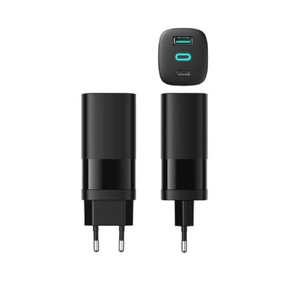 Caricabatterie Rete HAVIT UC10, 65W, 3A, 1 x USB-A - 2 x USB-C, Nero