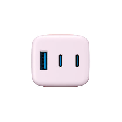 HAVIT UC260 Network Charger, 65W, 3A, 1 x USB-A - 2 x USB-C, Pink