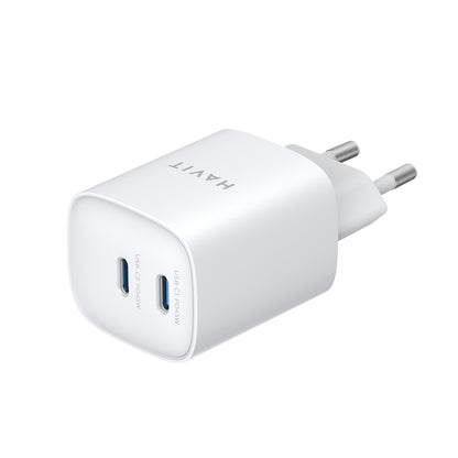 Caricabatterie Retea HAVIT UC45W, 45W, 3A, 2 x USB-C, Bianco