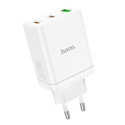 Caricabatterie di rete HOCO N33, 35W, 3A, 1 x USB-A - 2 x USB-C, bianco 