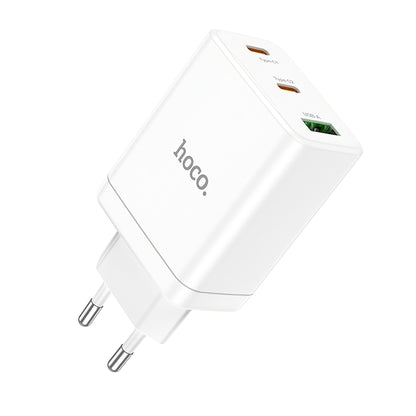 Caricabatterie di rete HOCO N33, 35W, 3A, 1 x USB-A - 2 x USB-C, bianco 