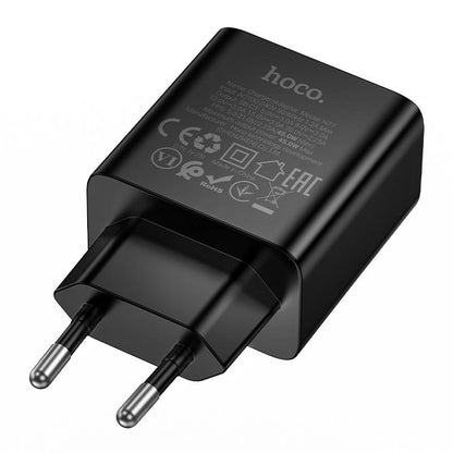 Caricatore da rete HOCO N77, 45W, 3A, 1 x USB-C, Nero