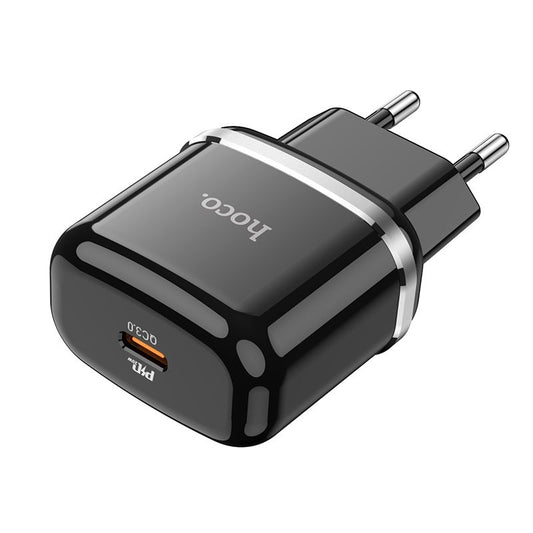 Incarcator Retea HOCO Victorious N24, 20W, 3A, 1 x USB-C, Negru