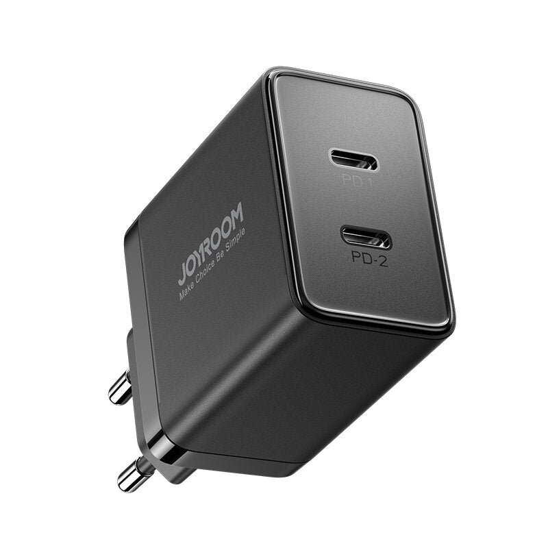 Joyroom Caricatore di rete JR-TCF09, 40W, 3A, 2 x USB-C, nero 