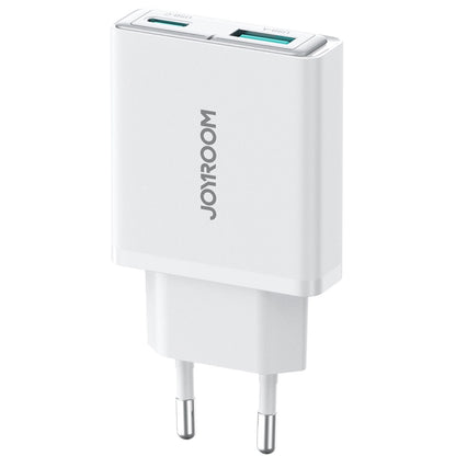 Caricabatterie di rete Joyroom JR-TCF14, 20W, 3A, 1 x USB-A - 1 x USB-C, bianco 