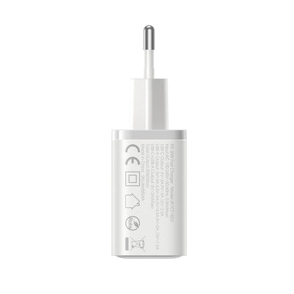 Caricabatterie Rete Joyroom JR-TCF15, 30W, 5A, 1 x USB-A - 1 x USB-C, Bianco