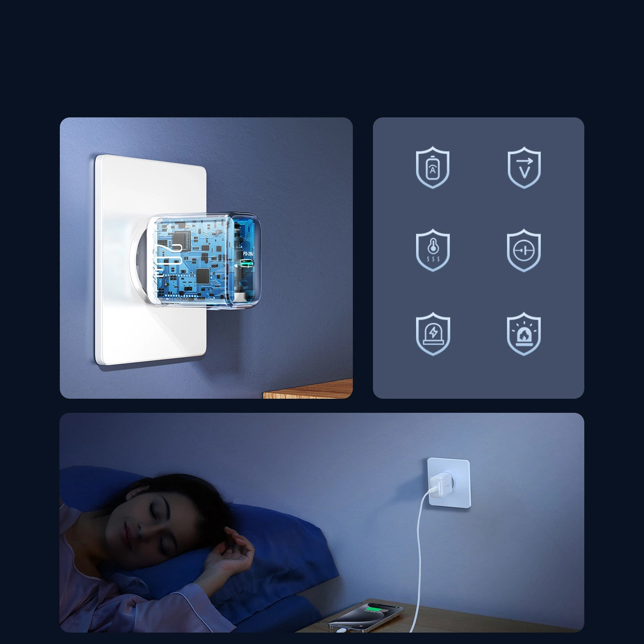 Caricabatterie Rete Joyroom JR-TCF20, 20W, 3A, 1 x USB-C, Bianco