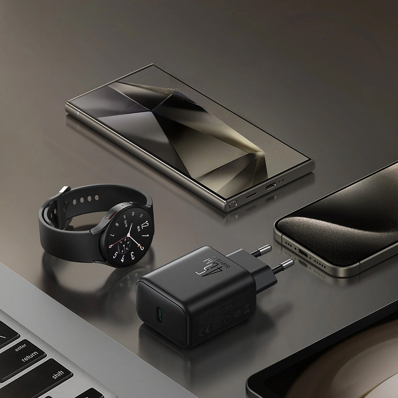 Caricabatterie Rete Joyroom JR-TCG13, 45W, 3A, 1 x USB-C, Nero