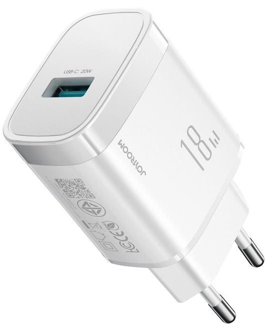 Caricatore da rete Joyroom JR-TF4, 18W, 3A, 1 x USB-A, Bianco