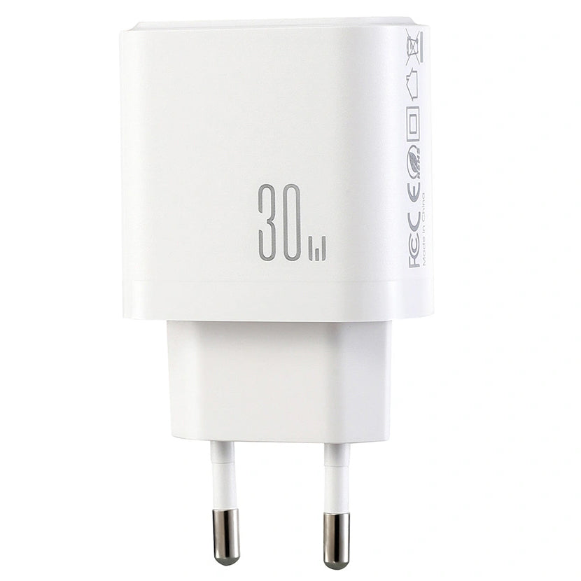 Caricatore da rete Joyroom JR-TG6, 30W, 3A, 1 x Lightning - 1 x USB-A - 1 x USB-C, Bianco