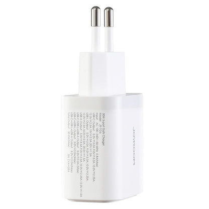 Caricatore da rete Joyroom JR-TG6, 30W, 3A, 1 x Lightning - 1 x USB-A - 1 x USB-C, Bianco