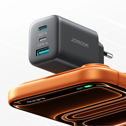 Caricatore da rete Joyroom JR-TO1, 45W, 3A, 1 x Lightning - 1 x USB-A - 1 x USB-C, Nero