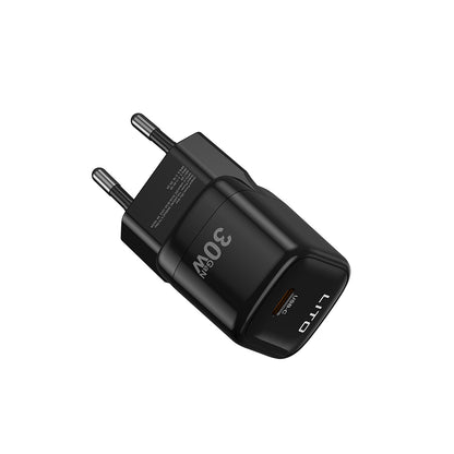 Caricabatterie da Rete Lito LC11, 30W, 3A, 1 x USB-C, Nero