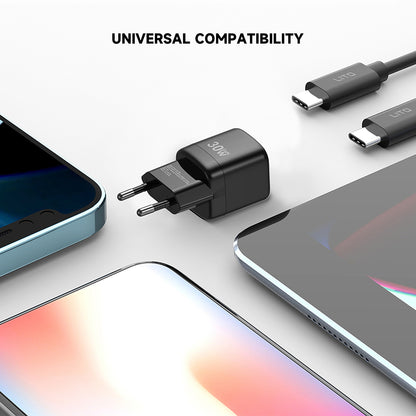 Caricabatterie da Rete Lito LC11, 30W, 3A, 1 x USB-C, Nero