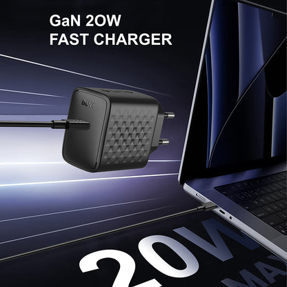 Lito LC13 Network Charger, 20W, 3A, 1 x USB-C, Black