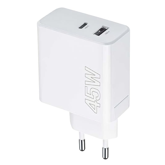 Caricatore di rete MaXlife MXTC-07-45AC, 45W, 3A, 1 x USB-A - 1 x USB-C, bianco