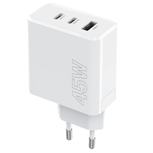 Caricabatterie di rete MaXlife MXTC-07-45ACC, 45W, 3A, 1 x USB-A - 2 x USB-C, bianco 