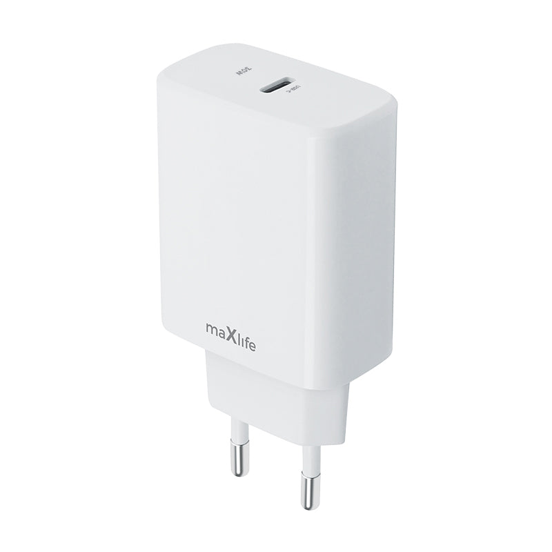 Caricabatterie di rete MaXlife MXTC-10-30C, 30W, 3A, 1 x USB-C, bianco 