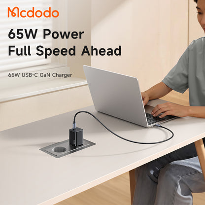 Caricatore da rete McDodo CH-0850 Ultimate Mini, 65W, 3,25A, 1 x USB-C, Nero