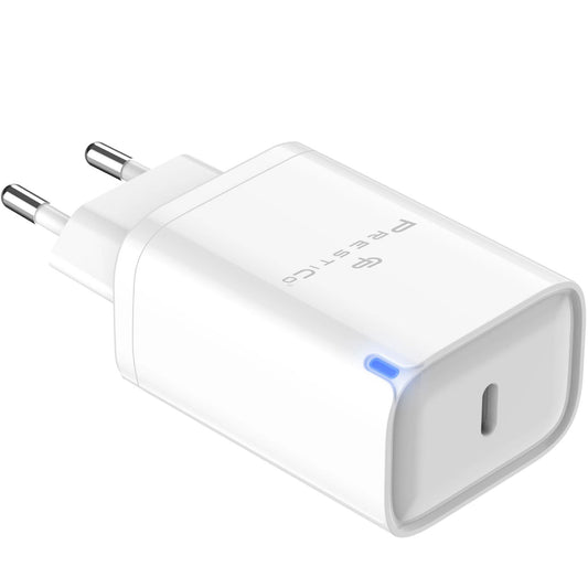 Caricabatterie di rete Prestico F24, 45W, 3A, 1 x USB-C, bianco 