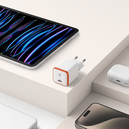 Spigen EE301EU Essential Network Charger, 30W, 3A, 1 x USB-C, White ACH08449