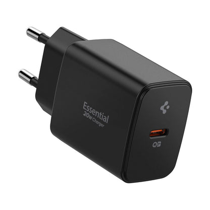 Caricabatterie Retea Spigen Essential, 20W, 3A, 1 x USB-C, Nero